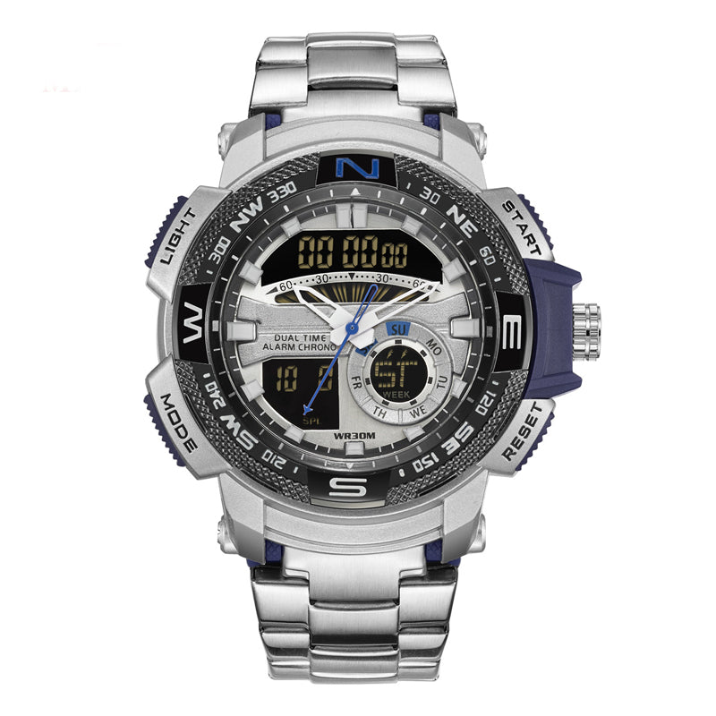 ⏳Time-Limited Special⏰Men's Dual‑Display Sports Watch – Analog‑Digital, 3ATM Waterproof, Multi‑Function ✨