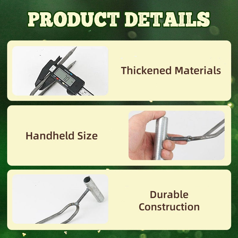 🌱 LIMITED‑TIME 50% OFF! ⚡ Compact 2‑Tooth Garden Weed Puller – Sharp Prongs, Sturdy Iron, Hand‑Held ✨