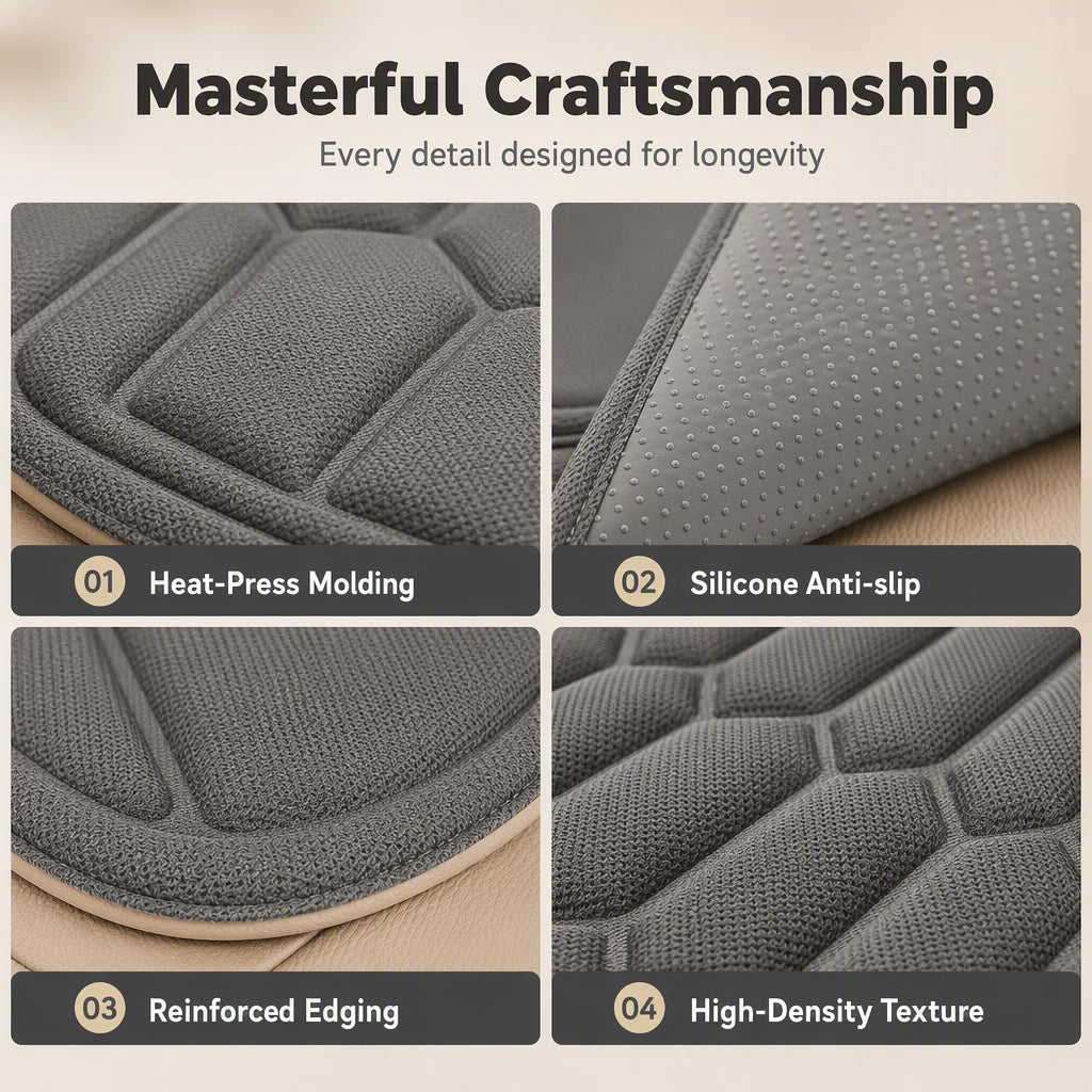 ❄️Summerfresh 50% OFF!🚗Breathable Car Seat Cushion – Cushioned Anti-Slip Seat Pad for Cars, SUVs & Vans
