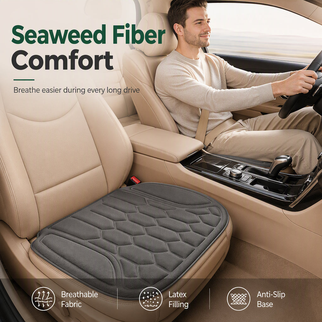 ❄️Summerfresh 50% OFF!🚗Breathable Car Seat Cushion – Cushioned Anti-Slip Seat Pad for Cars, SUVs & Vans