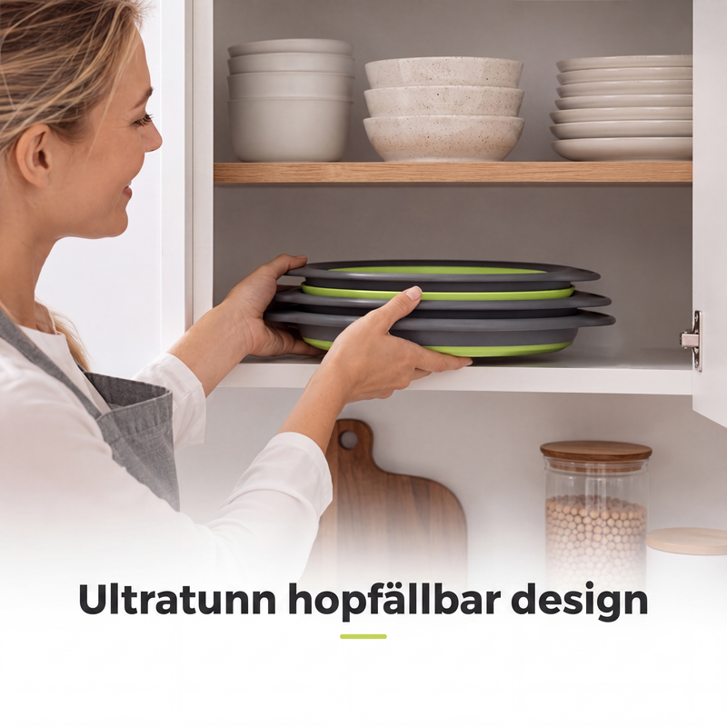 🥗 LIMITED-TIME 50% OFF! ✨ 3-Piece Collapsible Colander Set – With Draining Base, Space Saving, For Fruit Veggies Pasta 🧺
