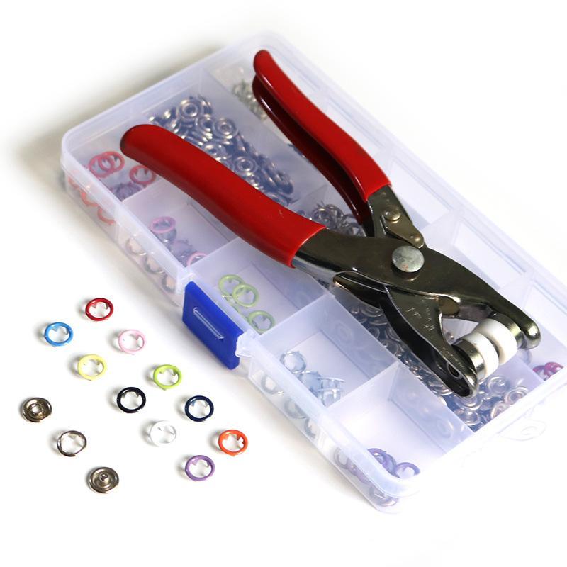 ✂️🧵DIY Button‑Sewing Kit – Rust‑Proof Copper Snaps, Hand Plier, Multi‑Color🧰