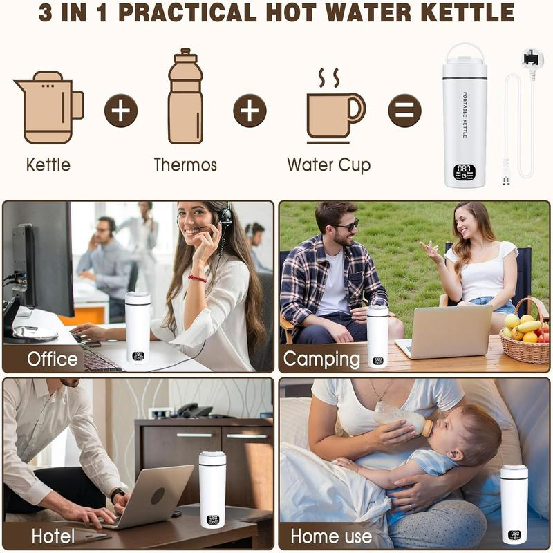 🔥 50% OFF NOW! ☕ Portable Electric Kettle – 6 Temp Settings, 304 Stainless Steel & Triple Anti-Scald – Brew Coffee, Tea & Formula Anywhere 🧊