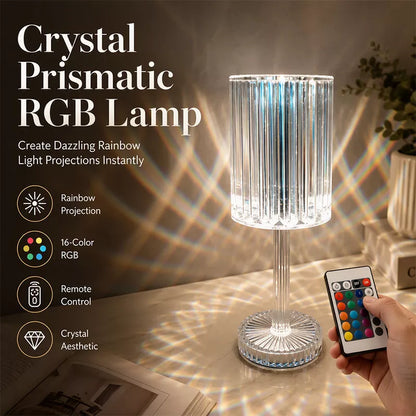 ⏳🔥LIMITED-TIME 50% OFF! ⏰Acrylic Touch Rose Crystal Table Lamp