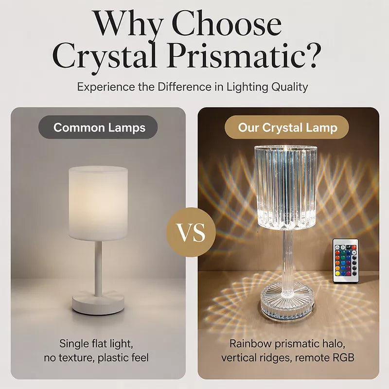 ⏳🔥LIMITED-TIME 50% OFF! ⏰Acrylic Touch Rose Crystal Table Lamp