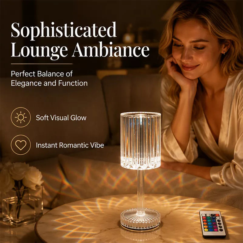 ⏳🔥LIMITED-TIME 50% OFF! ⏰Acrylic Touch Rose Crystal Table Lamp