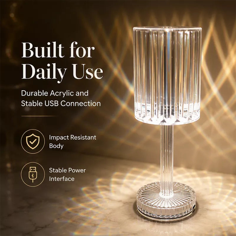 ⏳🔥LIMITED-TIME 50% OFF! ⏰Acrylic Touch Rose Crystal Table Lamp