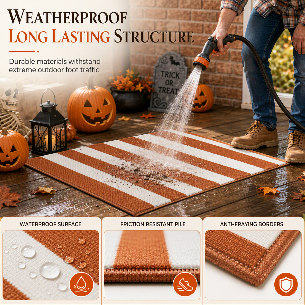 🚪Simple Striped Non‑Slip Door Mat ✨ Durable Striped Doormat for Home Entrance