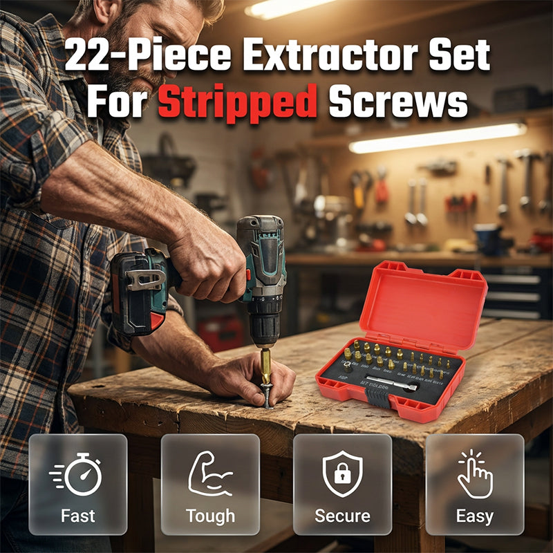 ⏳🔥LIMITED-TIME 50% OFF! ⏰High-Speed Steel Bolt & Screw Remover Kit🔩