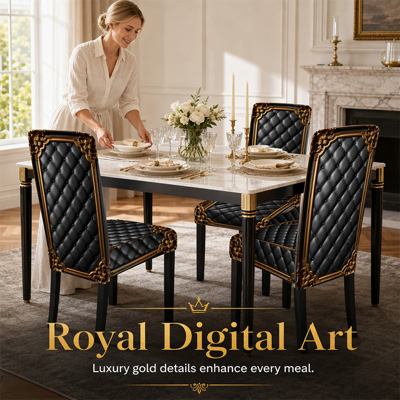 🪑 LIMITED-TIME 50% OFF ✨ Washable Baroque Chair Cover — Stretch Fit, Royal Gold Pattern