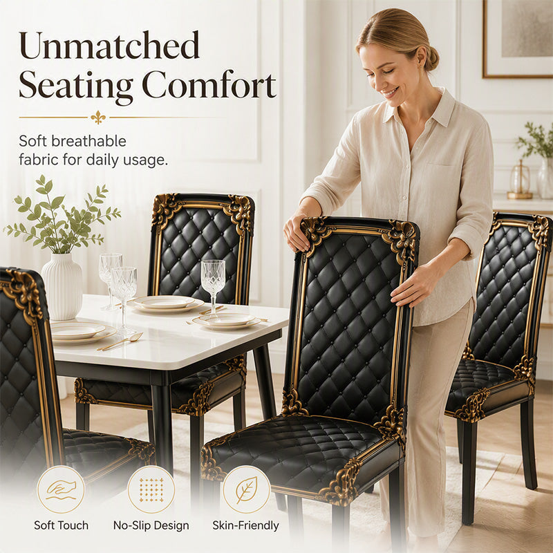 🪑 LIMITED-TIME 50% OFF ✨ Washable Baroque Chair Cover — Stretch Fit, Royal Gold Pattern