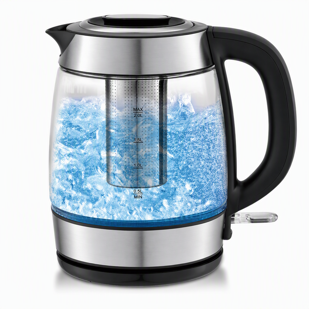 ☕2L Large Capacity Glass Electric Kettle with Automatic Shut Off and Overheat Protection✨