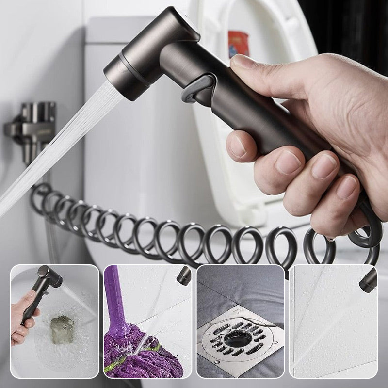 🚿 50% OFF NOW! 🔧 Dual Control Valve & Bidet Sprayer – High-Pressure Spray, Brass Explosion-Proof Body & 1-In-2-Out Design 🛁