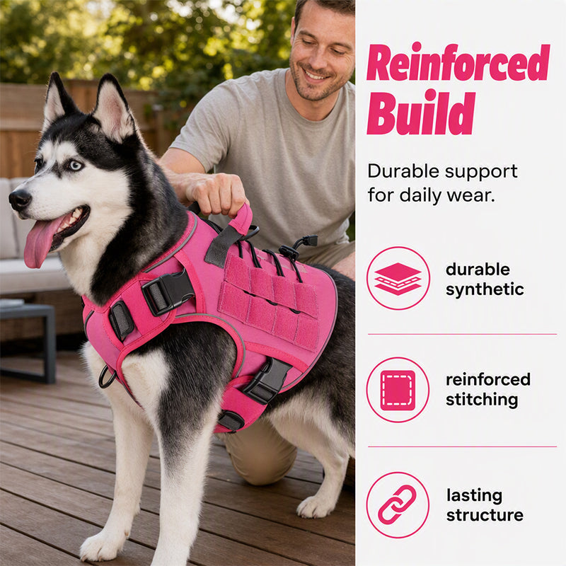 🐕 LIMITED‑TIME 50% OFF! 🦴 Durable Oxford Fabric Dog Harness Vest – Reflective, Adjustable, No-Pull & Breathable Comfort for All Breeds 🎽