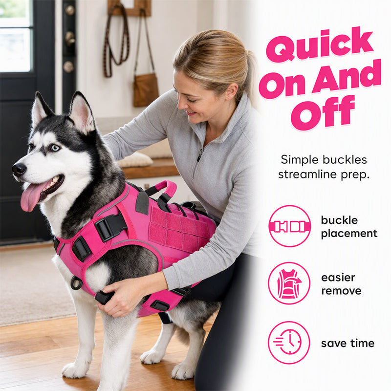 🐕 LIMITED‑TIME 50% OFF! 🦴 Durable Oxford Fabric Dog Harness Vest – Reflective, Adjustable, No-Pull & Breathable Comfort for All Breeds 🎽
