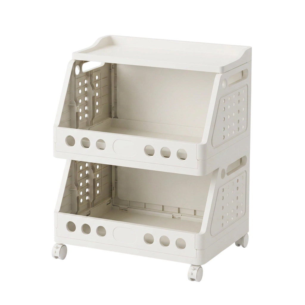 🛒 LIMITED‑TIME 50% OFF! ✨ Multi‑Tier Foldable Storage Cart – Mobile, Compact, Multi‑Room 📦