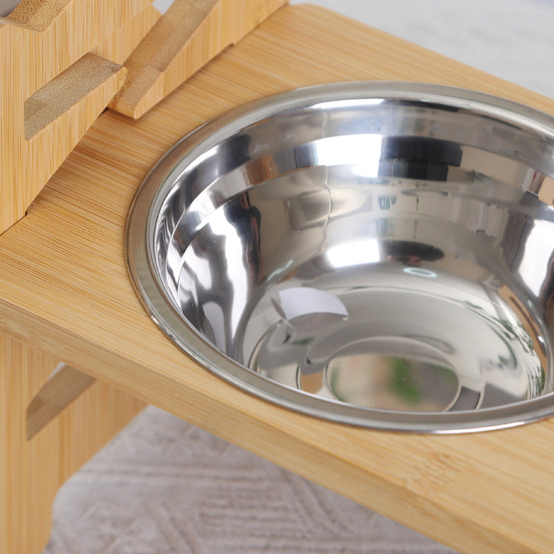 Adjustable Height Elevated Dog & Cat Feeder