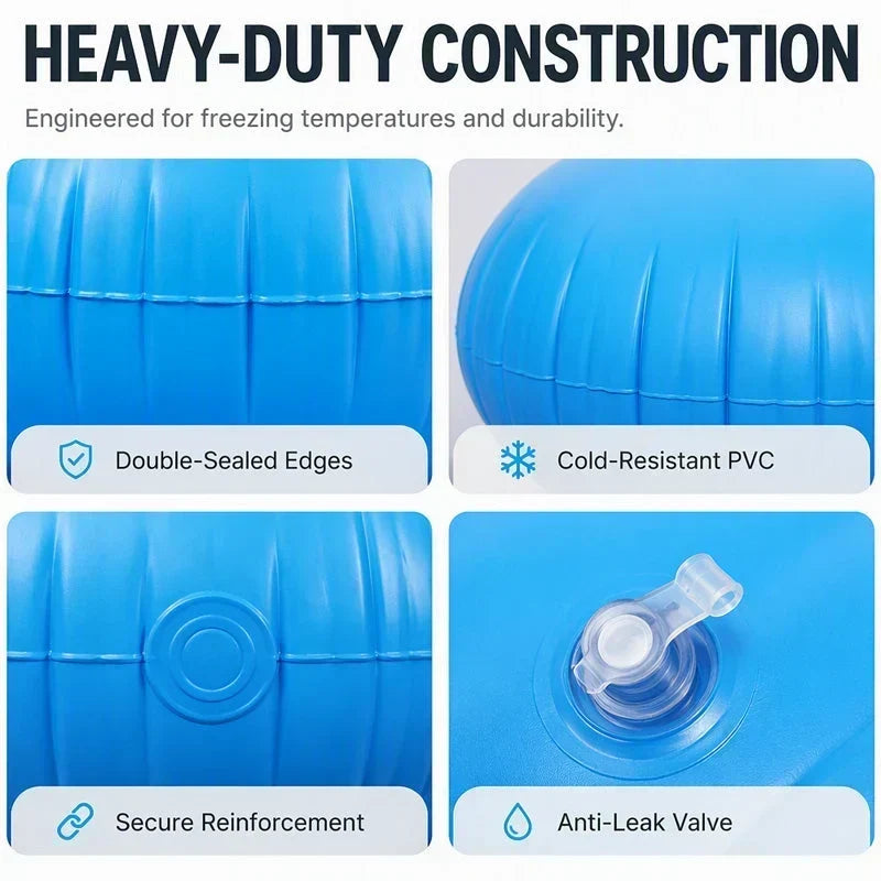 🏊 50% OFF NOW! ❄️ Round Pool Winterizing Air Pillow – Relieves Ice Pressure, Prevents Water Buildup & Easy Inflate – For Above-Ground Pools 🛡️