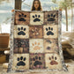 🐶LIMITED‑TIME 50% OFF! 🐾Cute Paw Print Soft Flannel Blanket – Snuggly, Warm, Lovely Home Decor 🛌