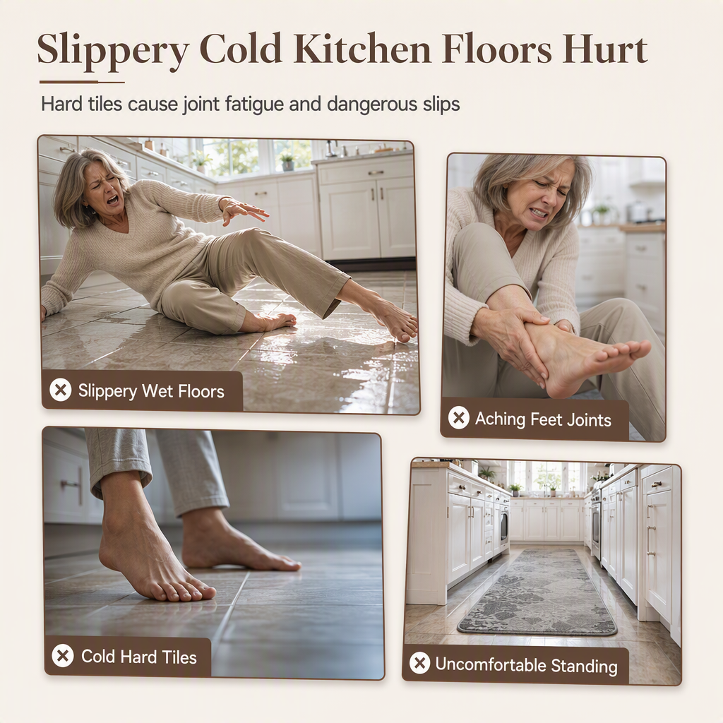 🛋️ 50% OFF! ✨ Non-Slip Velvet Floor Mats – Crystal Soft Cushioned Comfort, Anti-Slip Dot Backing & High-Absorption Surface – Secure Grip & Cozy Feel for Kitchen & Entryway ✨