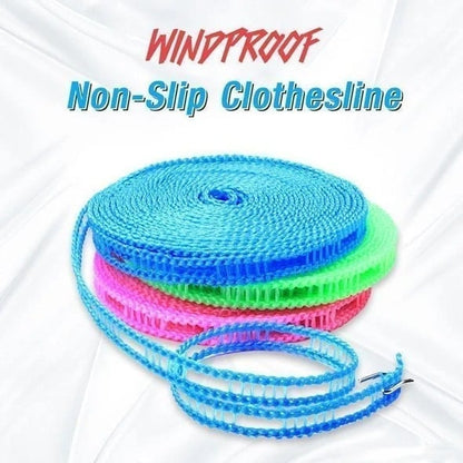 Dry Laundry Anywhere Instantly! No-Slip Windproof Travel Clothesline