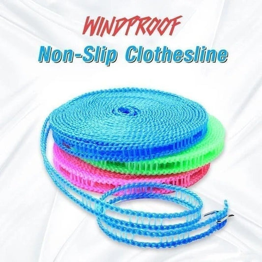 Dry Laundry Anywhere Instantly! No-Slip Windproof Travel Clothesline