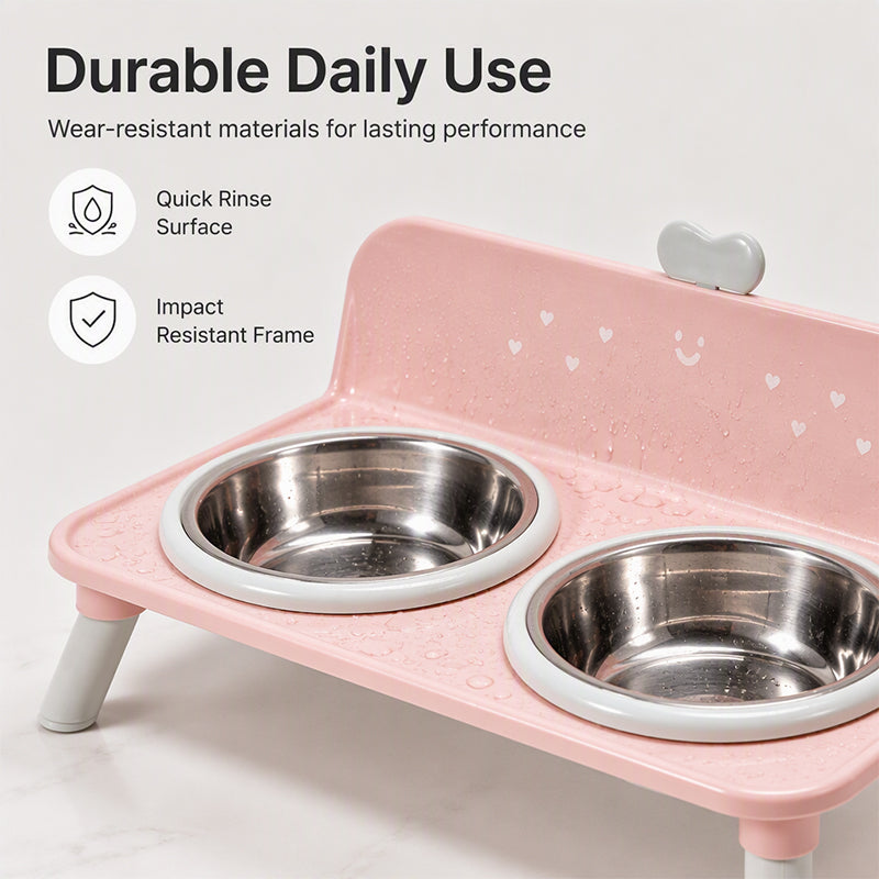 🐾Elevated Double Pet Bowl Feeder | More Natural Feeding Posture For Pets✨