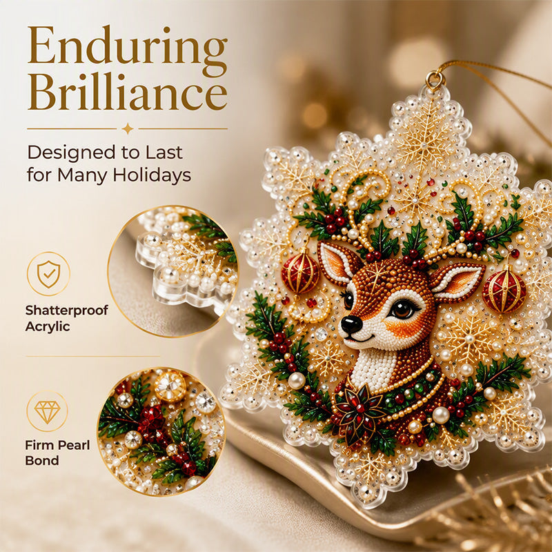 🎄 50% OFF! 5D DIY Christmas Ornament – Sparkling Beads & Acrylic, 3D Glow, Easy to Make. Perfect for the Tree, Window & Gifts! ✨🎁