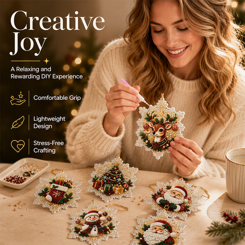🎄 50% OFF! 5D DIY Christmas Ornament – Sparkling Beads & Acrylic, 3D Glow, Easy to Make. Perfect for the Tree, Window & Gifts! ✨🎁