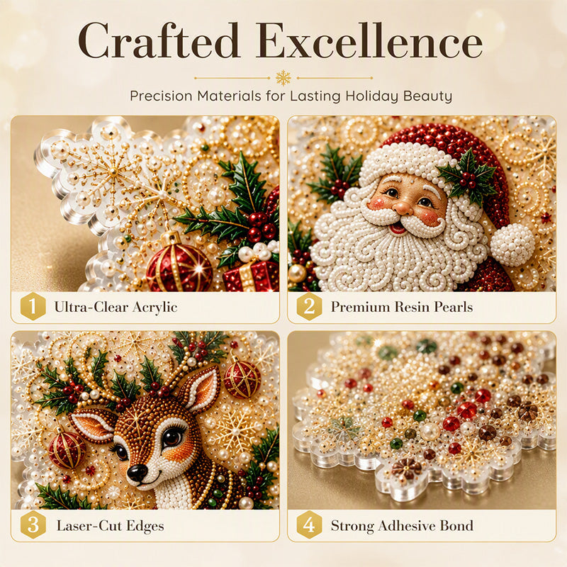 🎄 50% OFF! 5D DIY Christmas Ornament – Sparkling Beads & Acrylic, 3D Glow, Easy to Make. Perfect for the Tree, Window & Gifts! ✨🎁