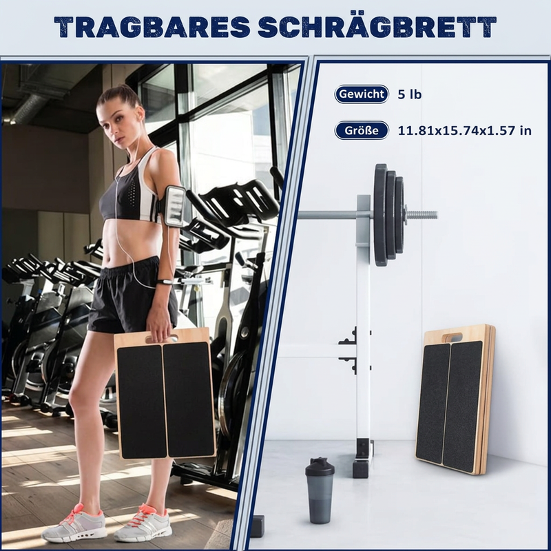 📢📢50% RABATT !!⏰Verstellbares schräges Holzbrett zum Dehnen der Waden