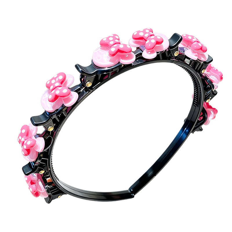 🌸 LIMITED-TIME 50% OFF ✨ Cartoon Braiding Headband — Integrated Mini Clips, Instant Braids for Girls