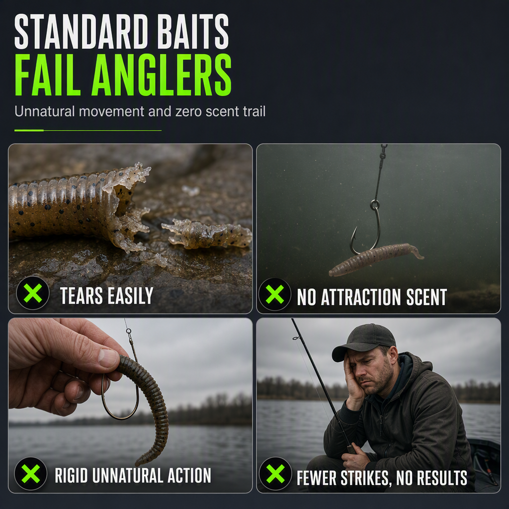 🌊 LIMITED-TIME 50% OFF ✨ Simulation Earthworm Soft Lures — Scented, Lifelike, Durable TPR