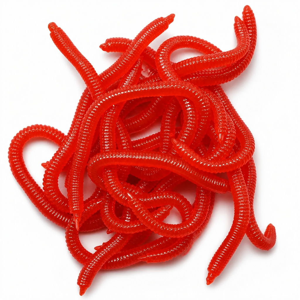 🌊 LIMITED-TIME 50% OFF ✨ Simulation Earthworm Soft Lures — Scented, Lifelike, Durable TPR