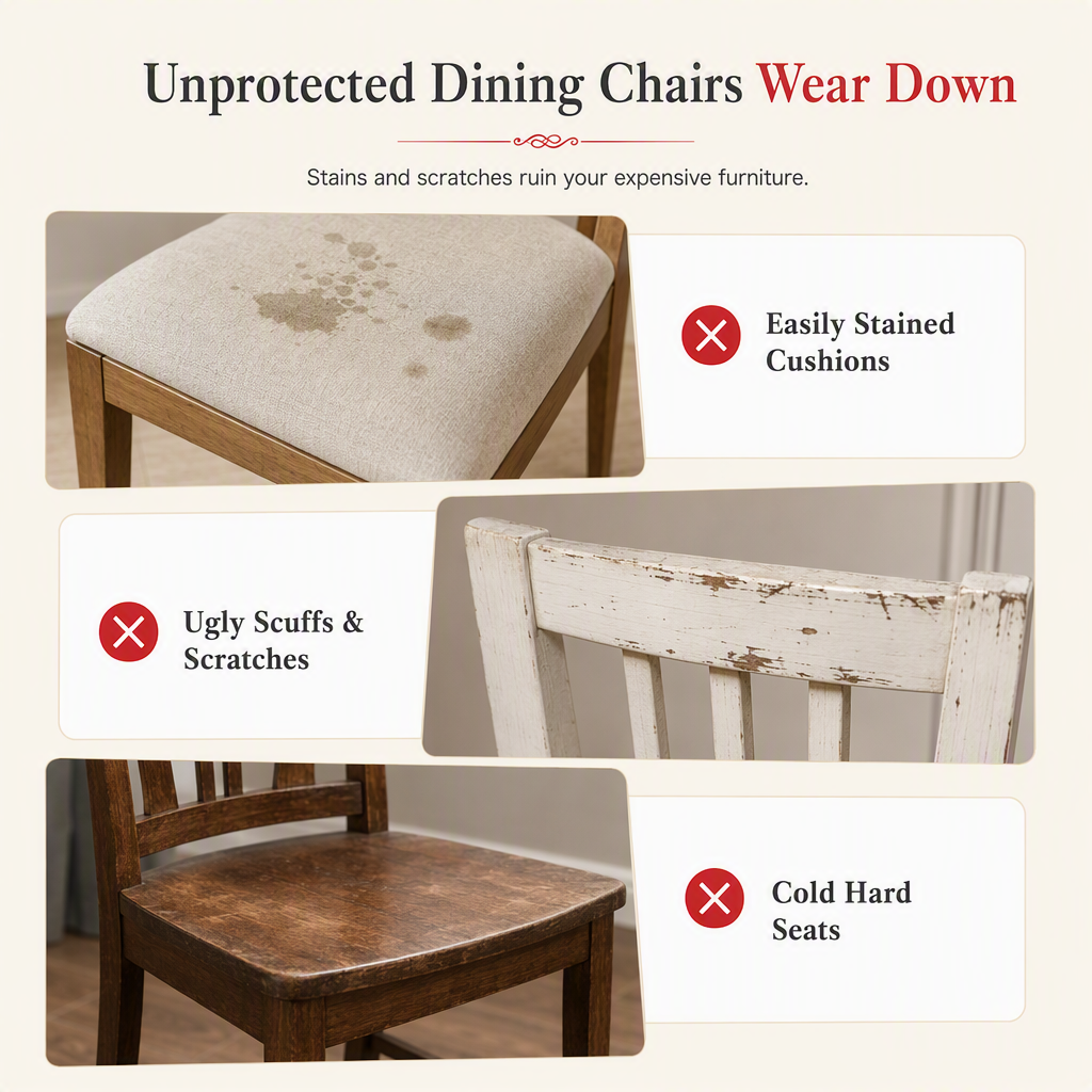 ⏳ 50% OFF! ✨ Modern Minimalist Dining Tablecloth & Chair Cover Set – Thick Quilted Padding, Nordic Swan Embroidery & Diamond Quilting – Elegant Protection for Daily Dining 🪑🦢