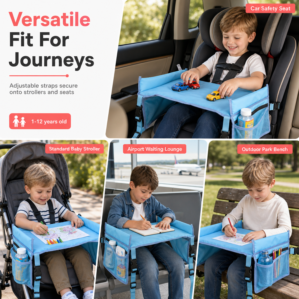 🚗🎨Kids Back‑Seat Travel Activity Tray | Keep Children Occupied On Long Road Trips✏️