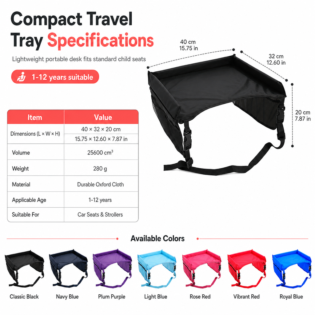 🚗🎨Kids Back‑Seat Travel Activity Tray | Keep Children Occupied On Long Road Trips✏️