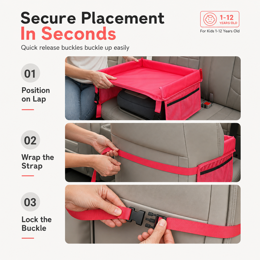 🚗🎨Kids Back‑Seat Travel Activity Tray | Keep Children Occupied On Long Road Trips✏️