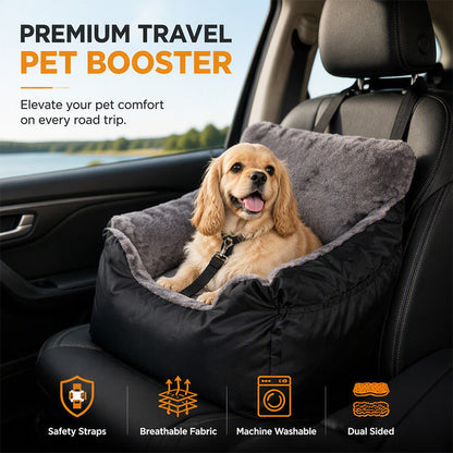 🚙🛡️Half‑Enclosed Pet Car Booster Seat | Calm Your Pet During Road Trips🐾