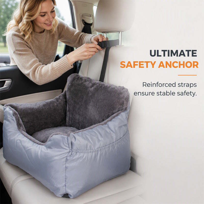 🚙🛡️Half‑Enclosed Pet Car Booster Seat | Calm Your Pet During Road Trips🐾