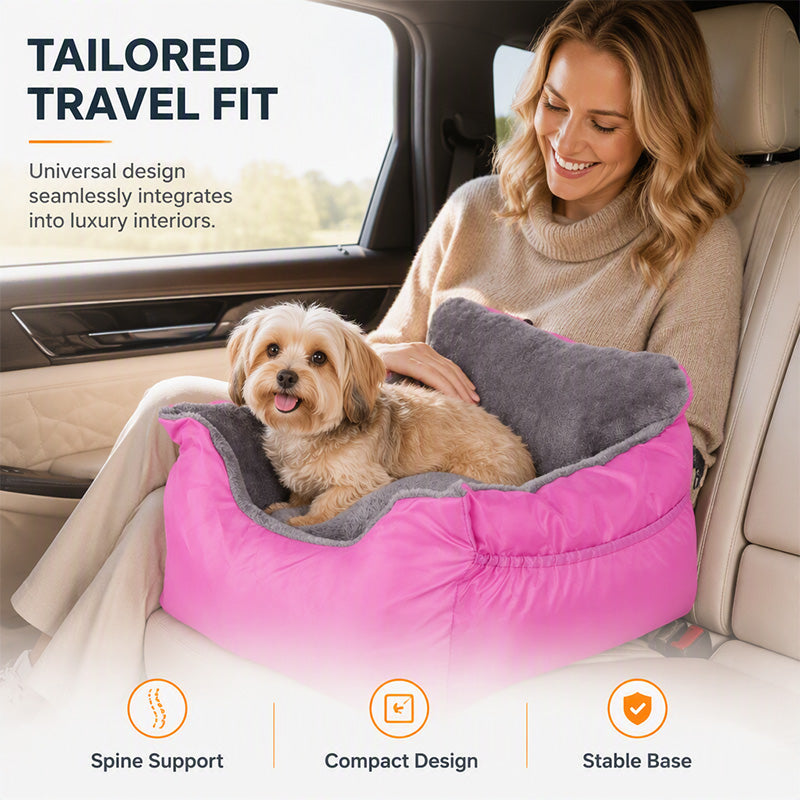 🚙🛡️Half‑Enclosed Pet Car Booster Seat | Calm Your Pet During Road Trips🐾
