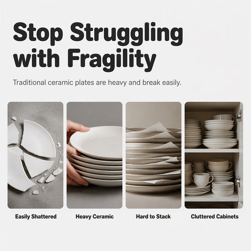 🍽️ 50% off! Unbreakable Wheat Straw Dinner Plates