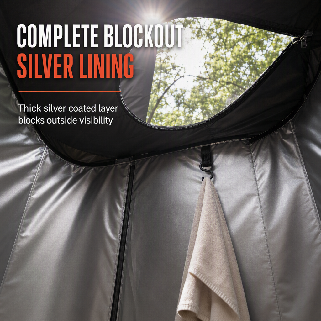 🚗 50% OFF NOW! 🏕️ Quick-Opening Car Rear Shower Tent – Privacy Changing Room & Portable Toilet – For Camping & Road Trips 🚿