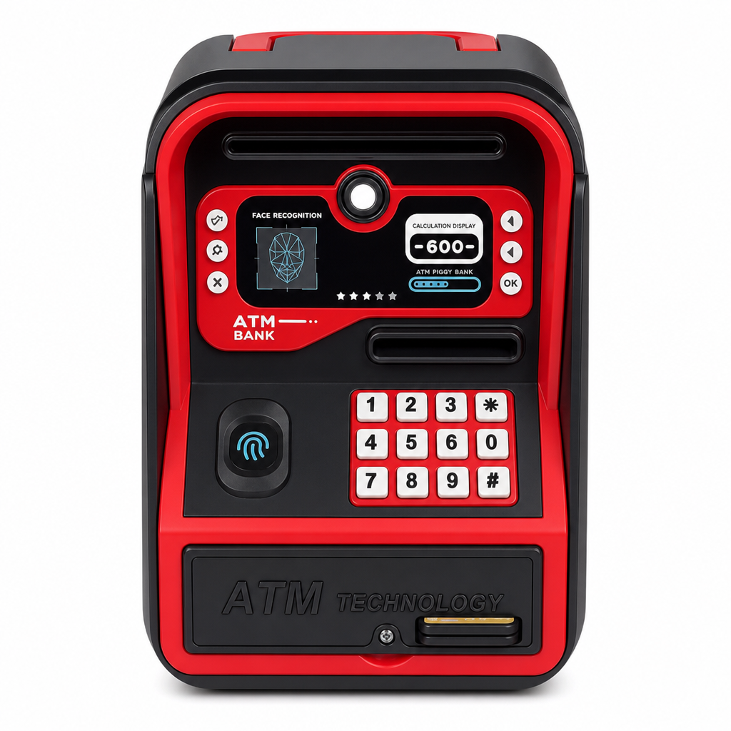 🏦 LIMITED-TIME 50% OFF! 🔐 Electronic Kids ATM Money Saving Box – Fingerprint Unlock, Auto Roll Bills, Large Capacity ✨
