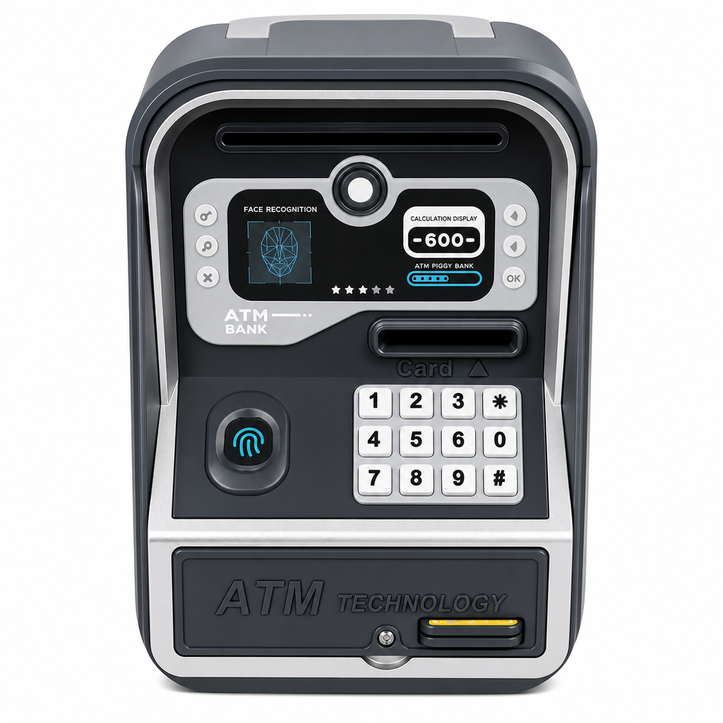 🏦 LIMITED-TIME 50% OFF! 🔐 Electronic Kids ATM Money Saving Box – Fingerprint Unlock, Auto Roll Bills, Large Capacity ✨