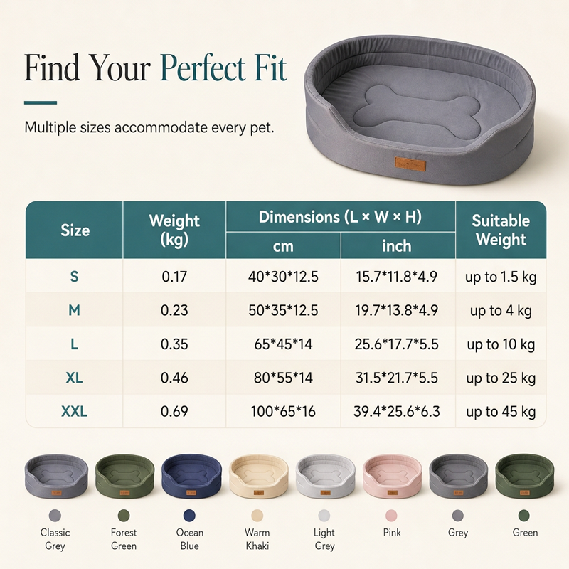💤 MASSIVE 50% SAVINGS  🐾 Cozy Oval Pet Bed — Plush Fleece, Moisture-Proof & Scratch Resistant