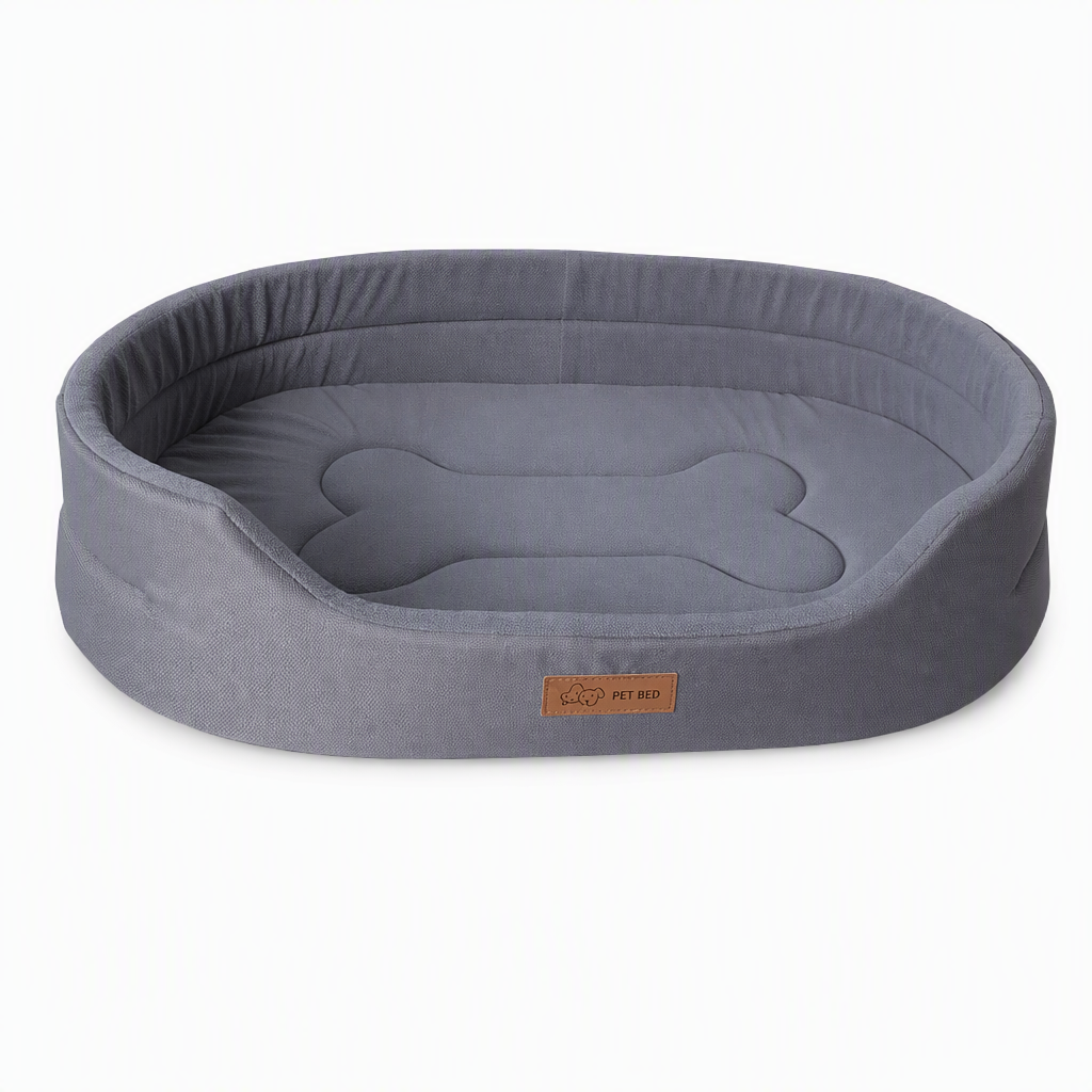 💤 MASSIVE 50% SAVINGS  🐾 Cozy Oval Pet Bed — Plush Fleece, Moisture-Proof & Scratch Resistant