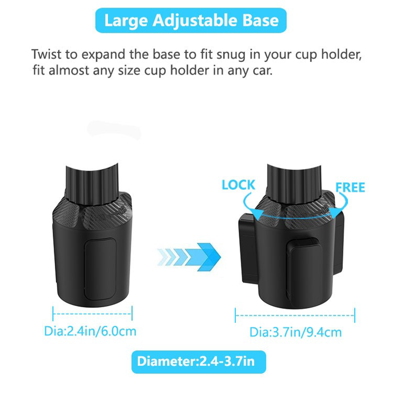 🚗 50% OFF NOW! 🍔 Car Cup Holder Tray – 360° Swivel, Extendable Surface & Phone Slot – Tool-Free Install 💪