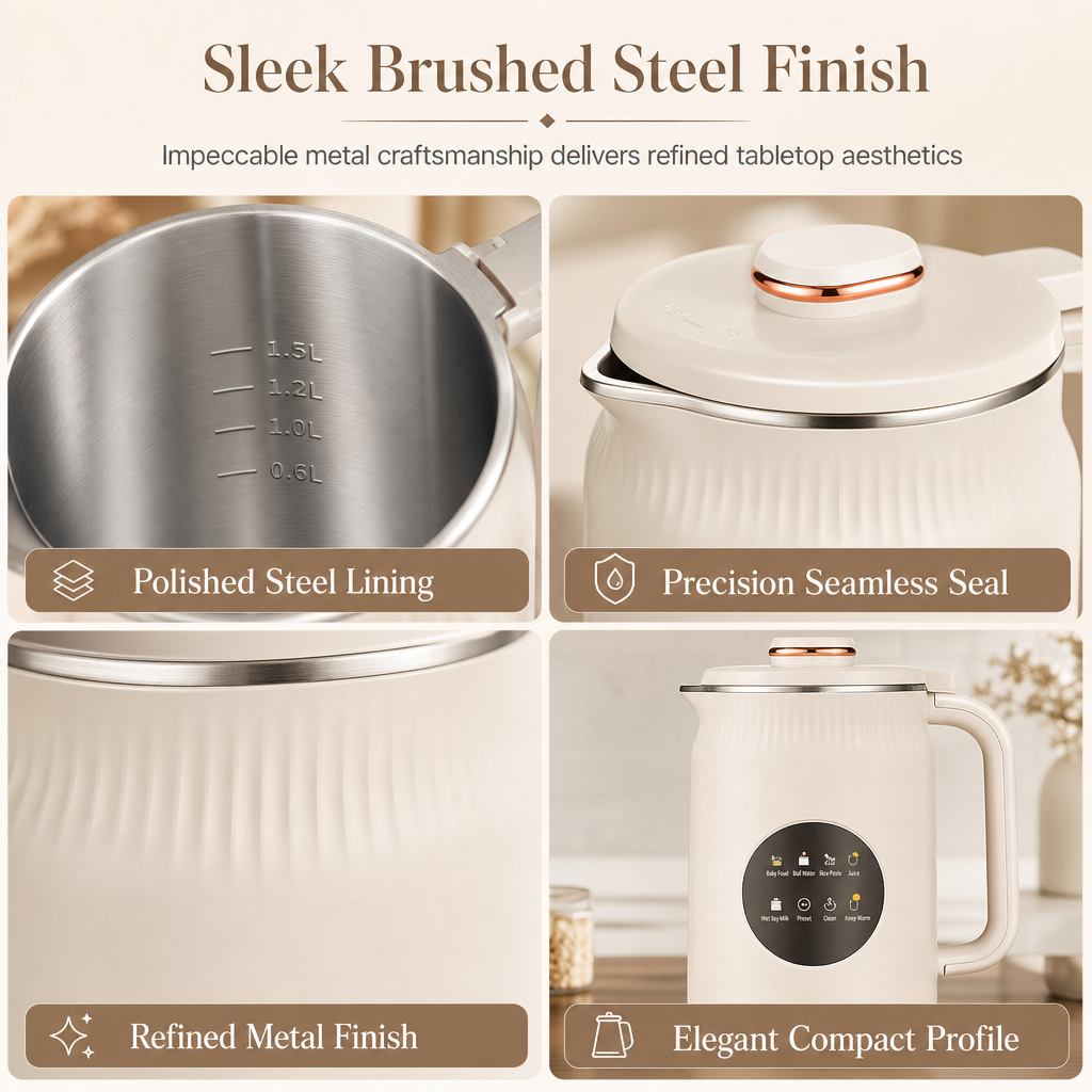 🥛 50% OFF NOW! 🌿 Automatic Soy Milk Maker & Blender – 1500ml, Filter-Free, 10 Blades & 304 Stainless Steel – Multi-Functional for 4-5 People ⚡