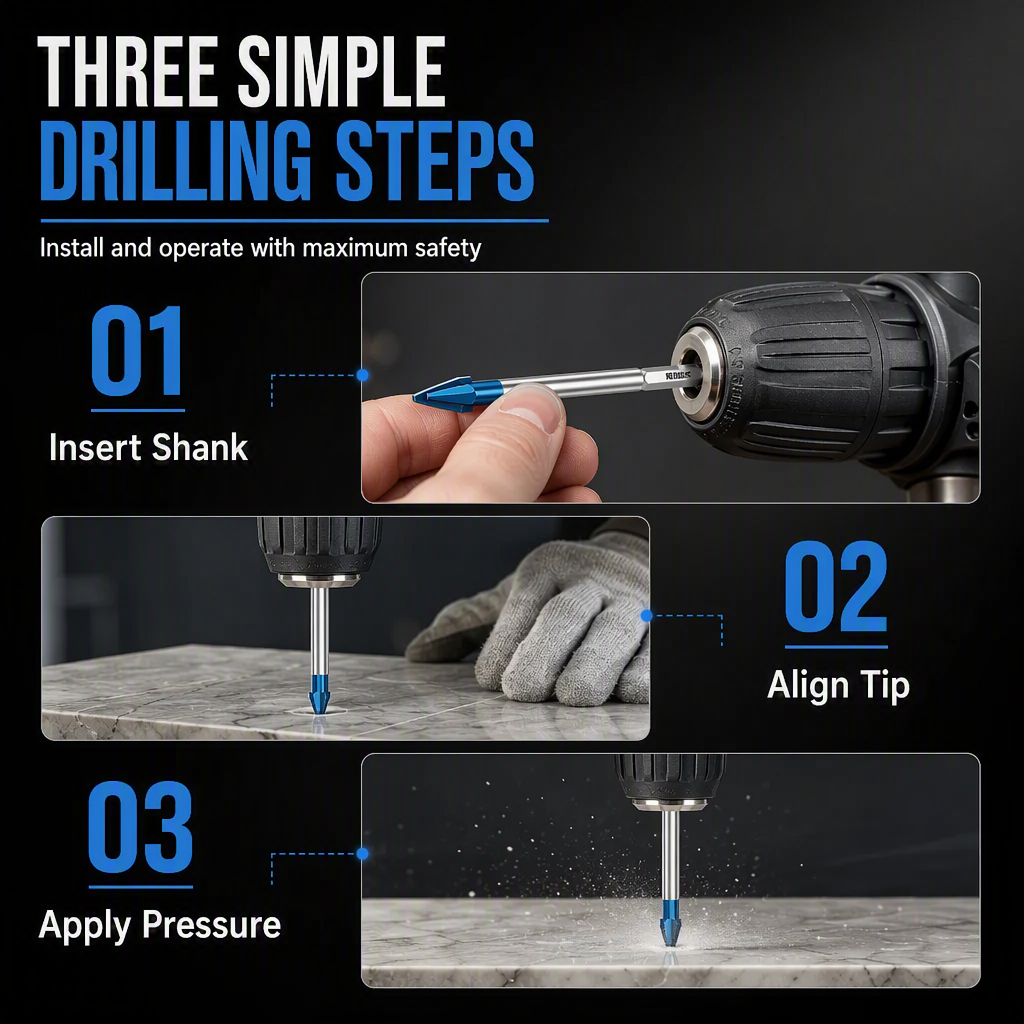 📢📢50% OFF !! ⏰ Hex Shank Carbide Eccentric Drill Bit – Crack-Free, Sharp Tip, Multi-Surface ✨